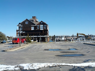 Bay Head Yacht Club building atop new pilings.