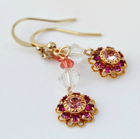 Keeping Things Simple... DIY Spring flower earrings