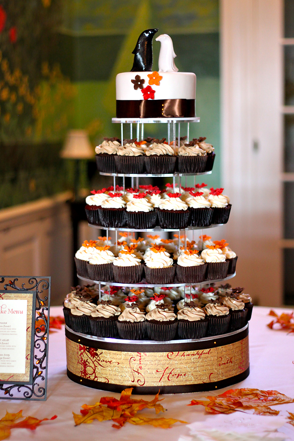 Rebecca And Mason S Fall Inspired Cupcake Tower