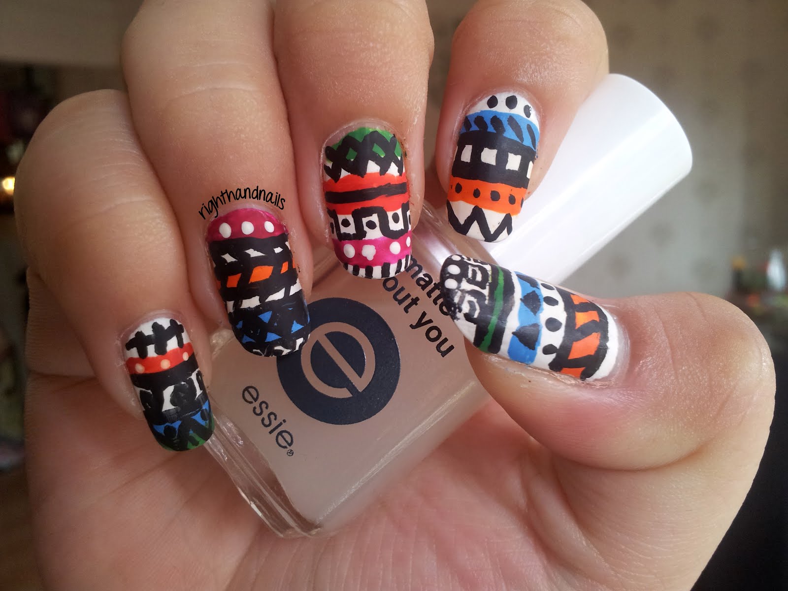 4. "Tribal Nail Art Tutorial with Dotting Tool" - wide 3