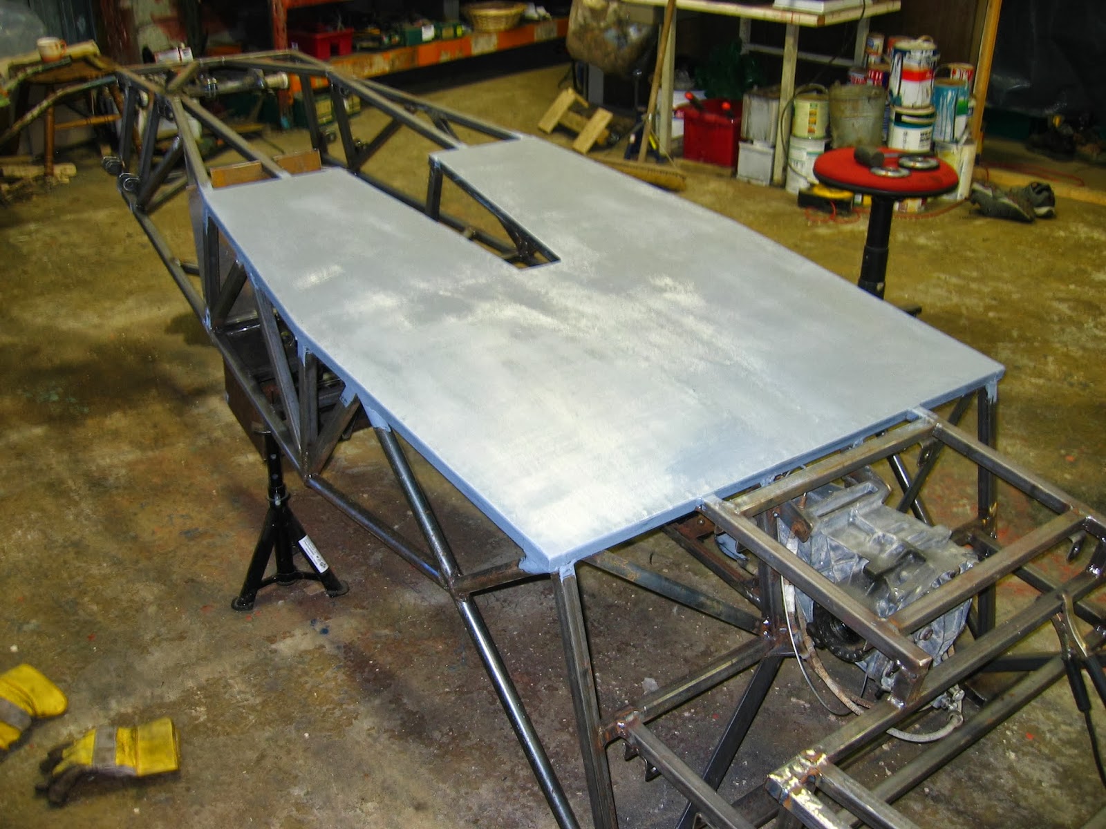 Ken's Locost Car Build Floor of the car