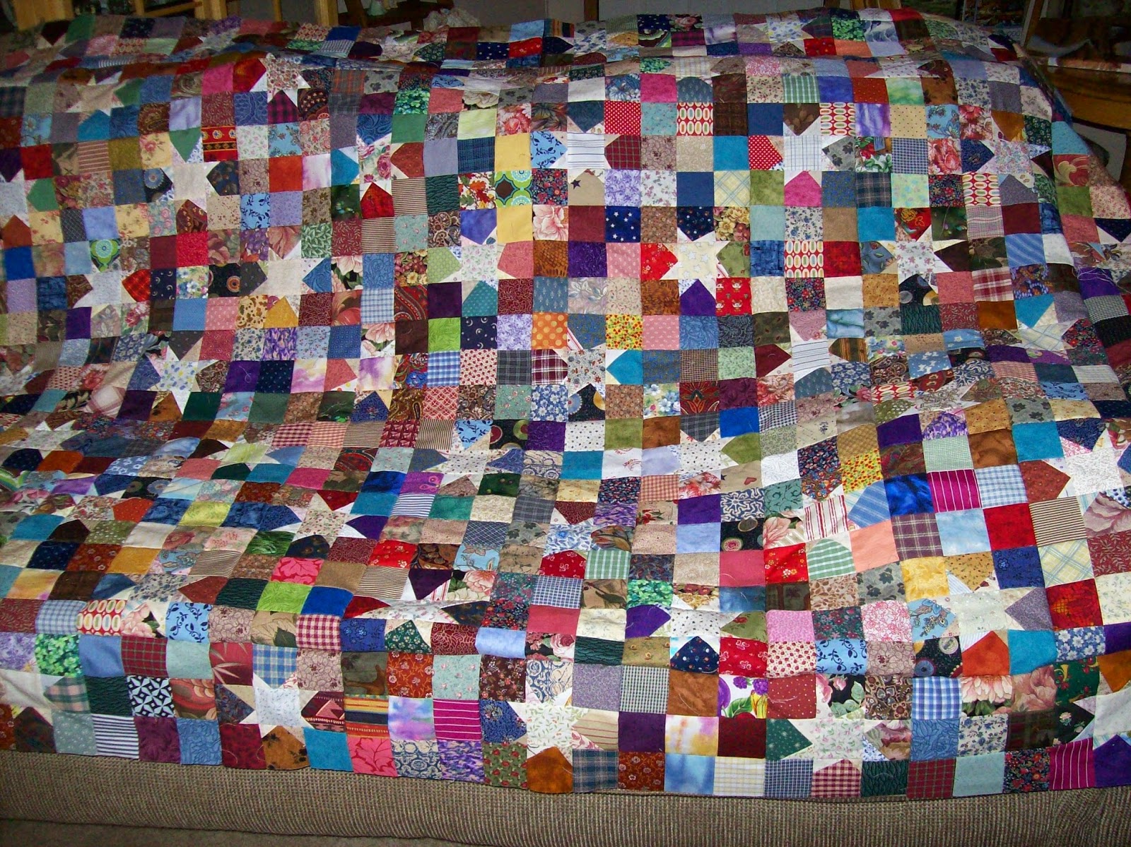 Sewing Junkie Couch quilt top complete