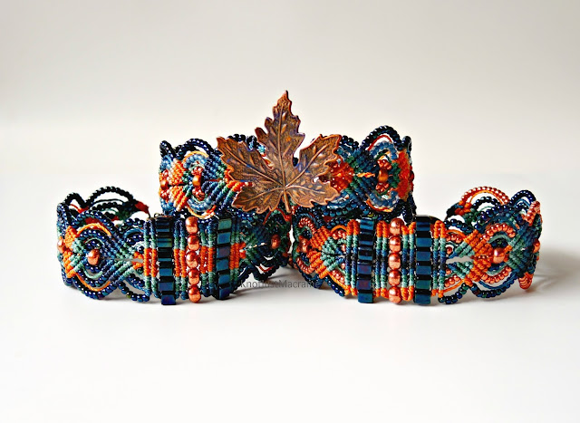 Micro macrame bracelets by Sherri Stokey of Knot Just Macrame.
