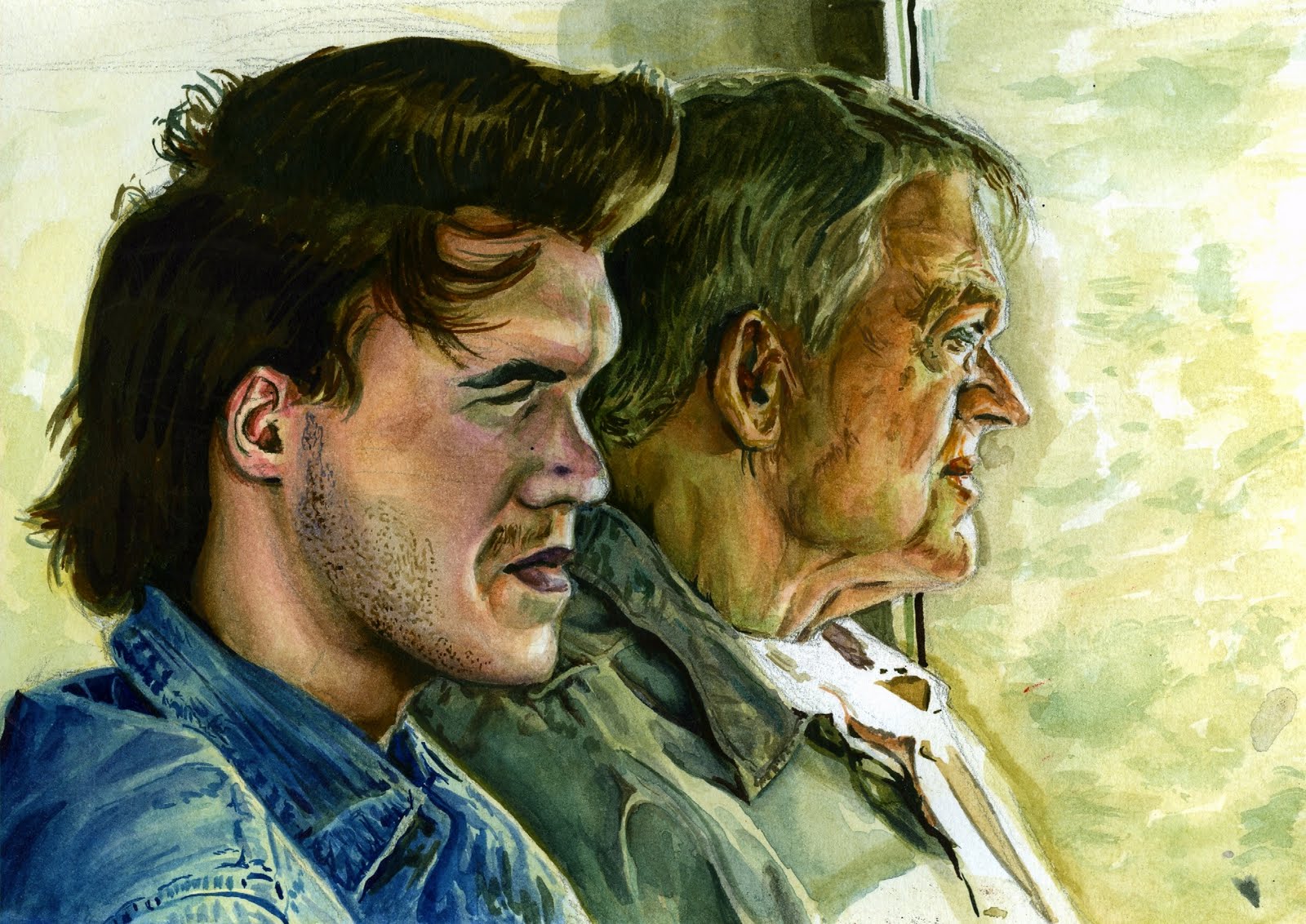 Acrylic & acrylic ink portraits and compositions done over spring break