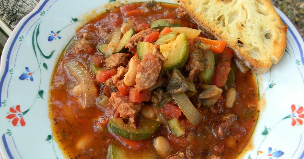 Kitten with a Whisk Italian Sausage and Vegetable Soup