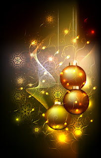 美しく輝くクリスマス ボールの背景 star studded christmas ball background イラスト素材2