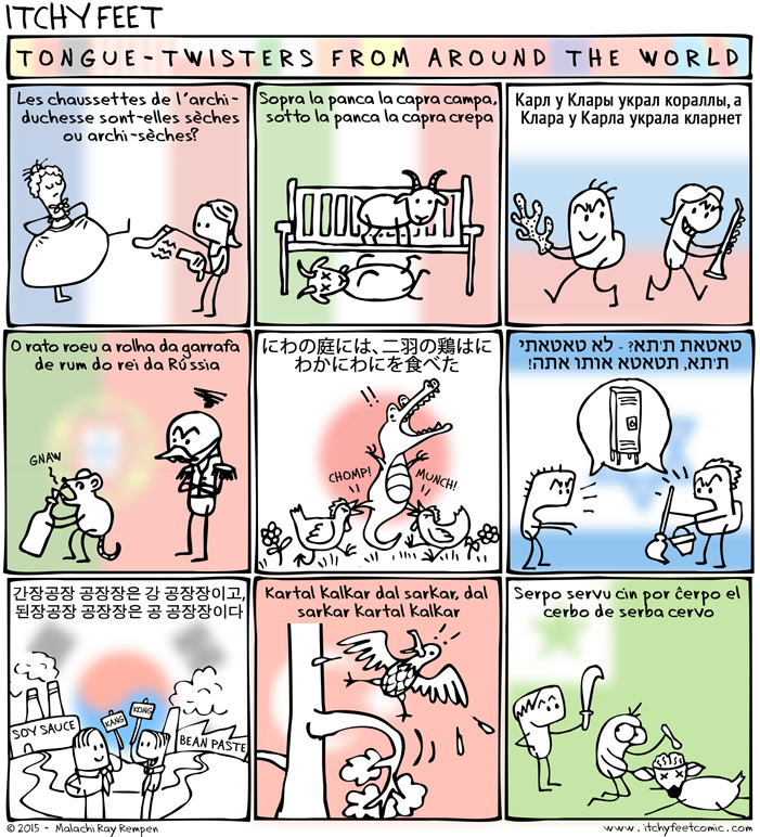 tongue-twisters from languages around the world