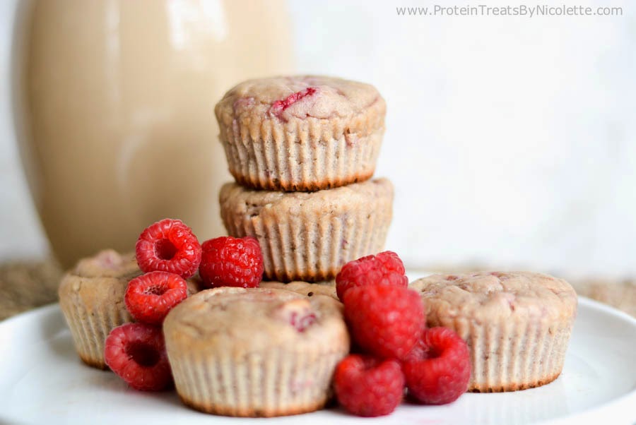 Protein Treats By Nicolette Vanilla Raspberry Protein Muffins