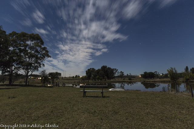 Talga estate at night