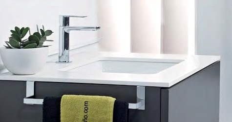 Toallero lateral mueble pegado | tu Cocina y Baño