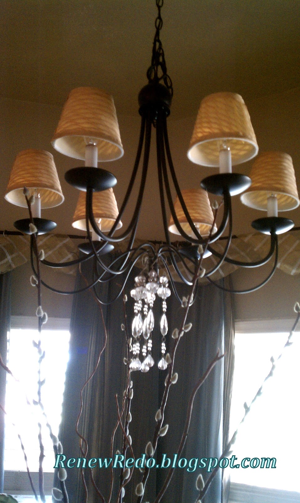ReNew ReDo! Ribbon Wrapped Chandelier Redo