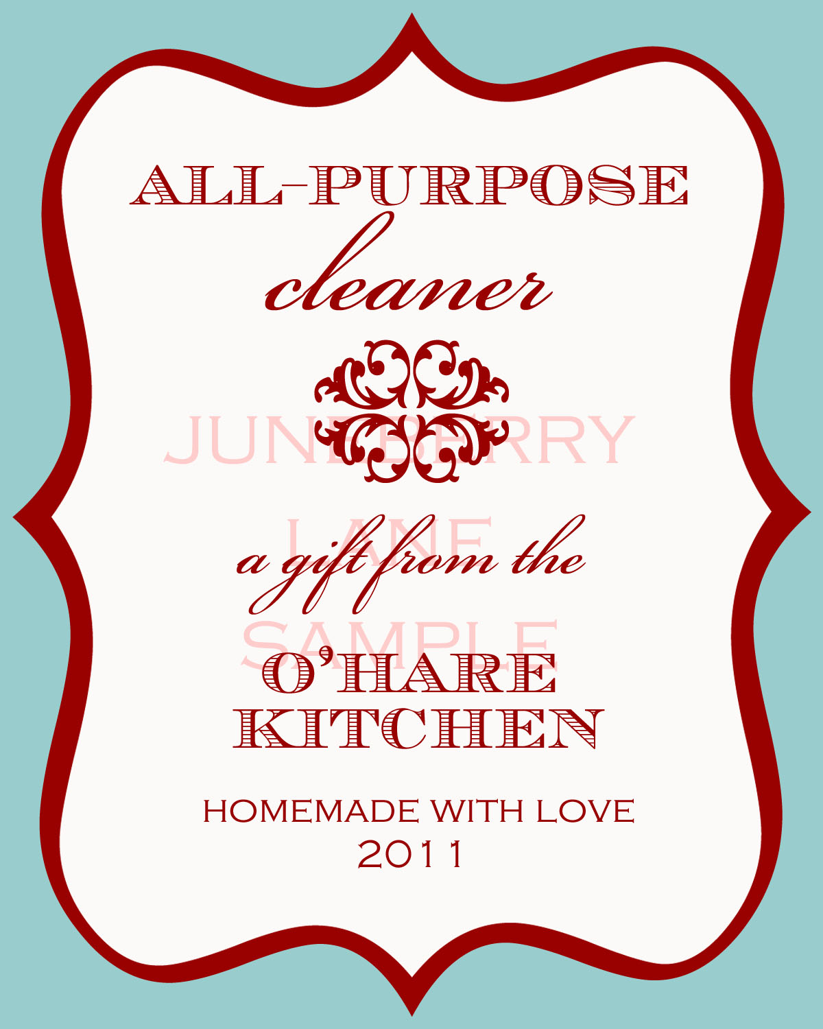 Juneberry Lane Tutorial Tuesday Green Gift Series . . . AllPurpose Cleaner & a Printable Label!