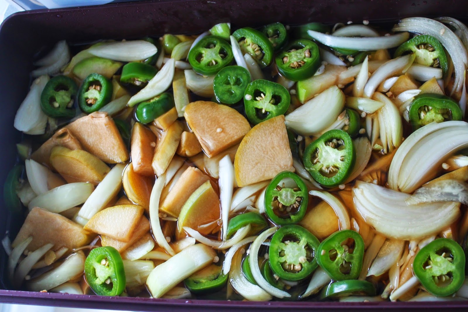 Chayote pickle Ms.J's Green Table