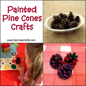 painted pine cones crafts 