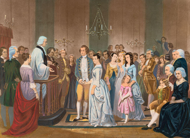 Ilustrasi Pernikahan George Washington @wikipedia