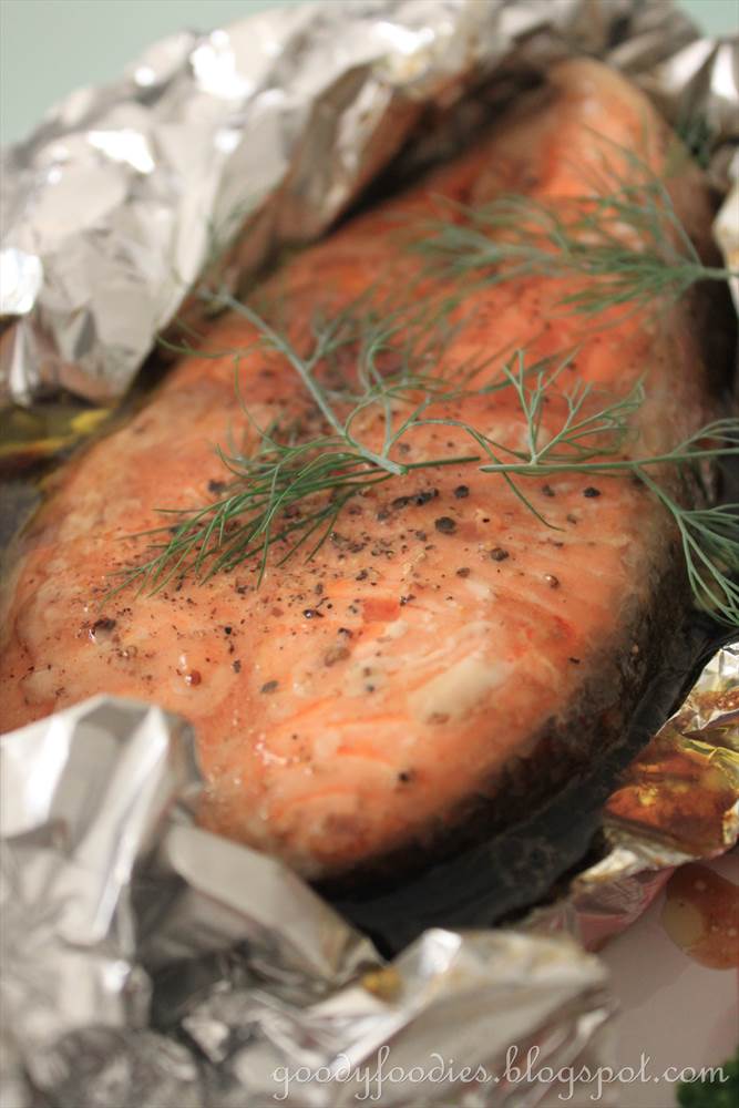 GoodyFoodies Recipe Easy ovenbaked salmon trout (Asian + Westernstyle)