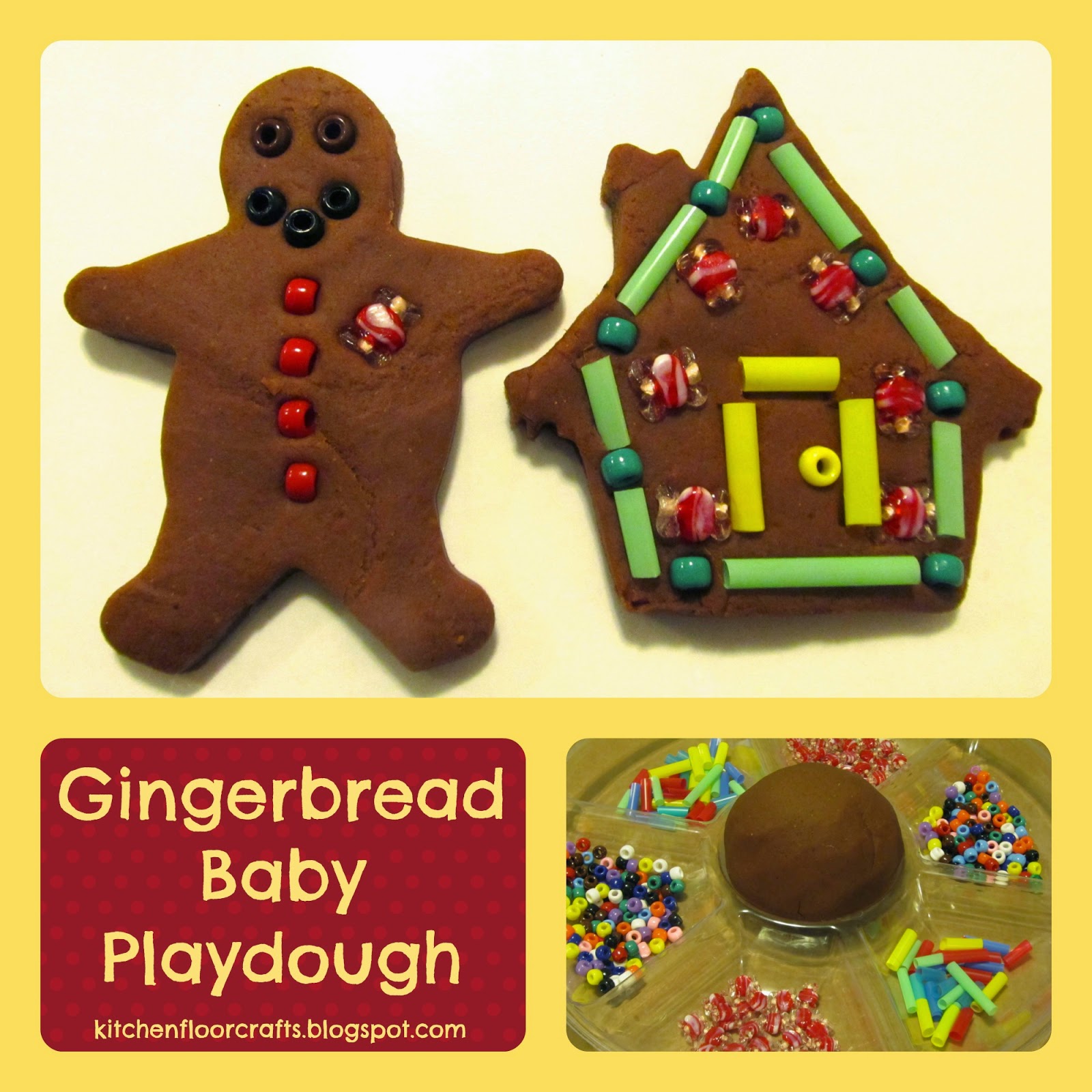 Kitchen Floor Crafts Gingerbread Baby Playdough