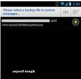 Backup and Restore SMS on Android Device.