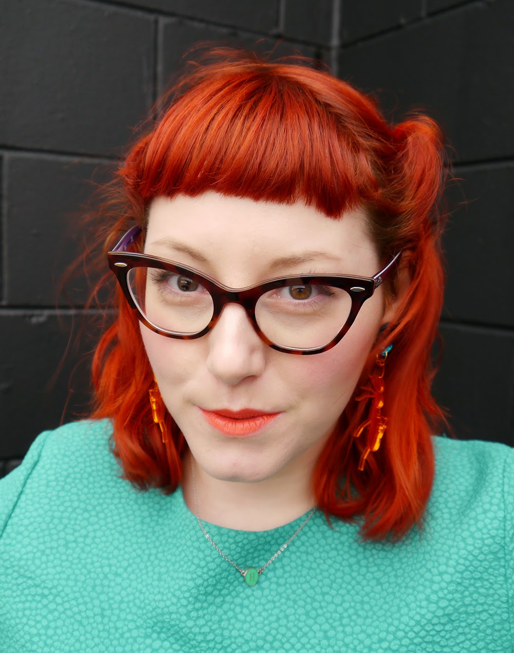 Styled by Helen : Creature Feature Glasgow, Girl Gang, Girl Gang Weekender, Glasgow, Clyde side, Scottish Bloggers, Scottish street style, styled by Helen, Creature Feature style, red head, red haired blogger, Lou Taylor ant earrings, H&M green dress