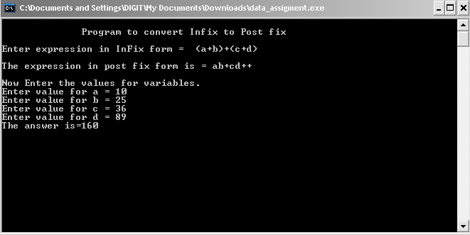 Program For Converting Infix To Postfix In C