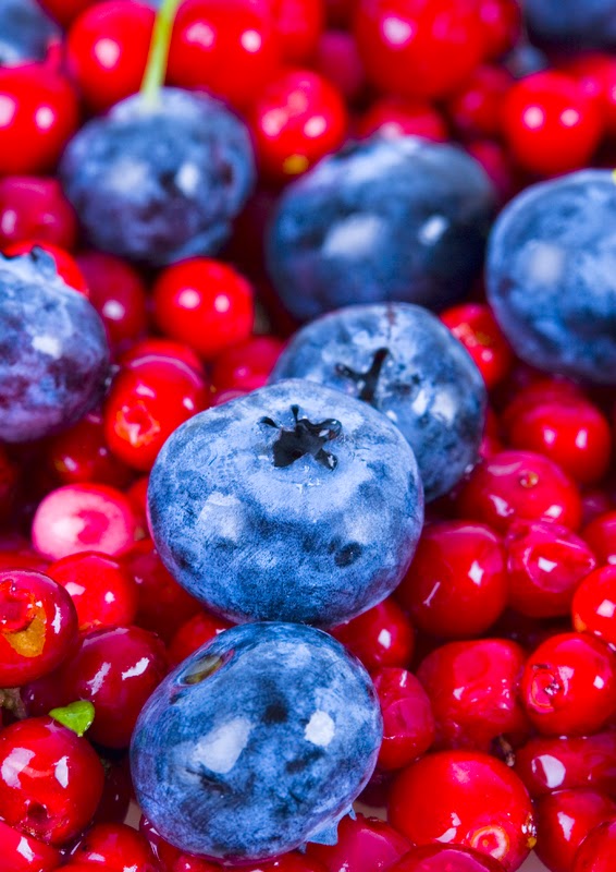 blueberries and cherries 