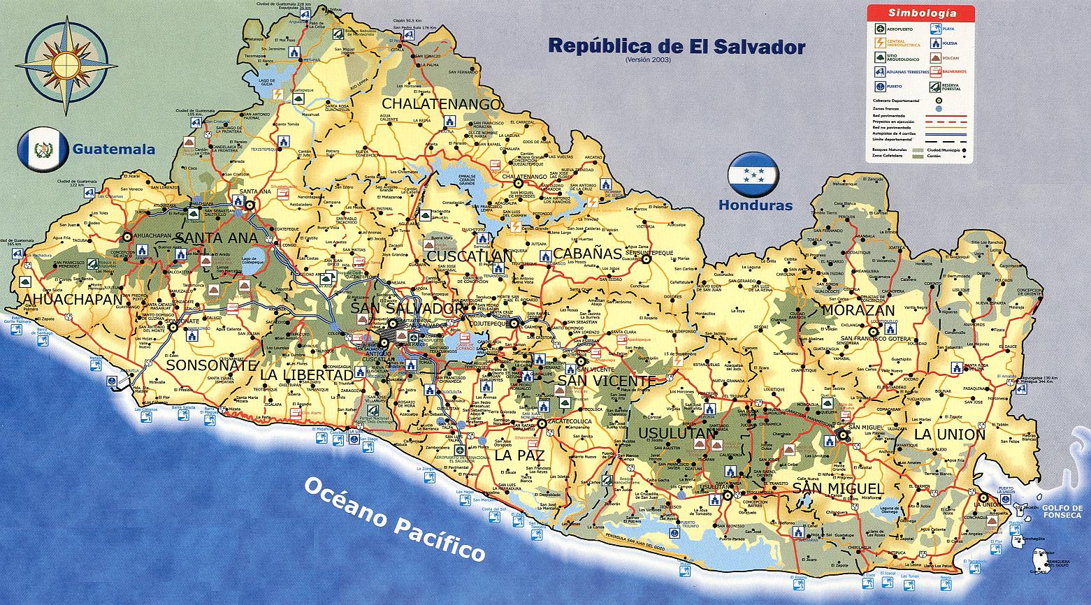 MAPAS DE EL SALVADOR - Geografia Total™