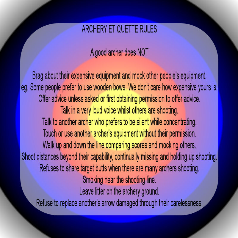 Cardio Trek Toronto Personal Trainer ARCHERY ETIQUETTE