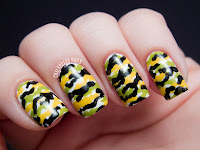 Chalkboard Nails: Camouflage nail art tutorial