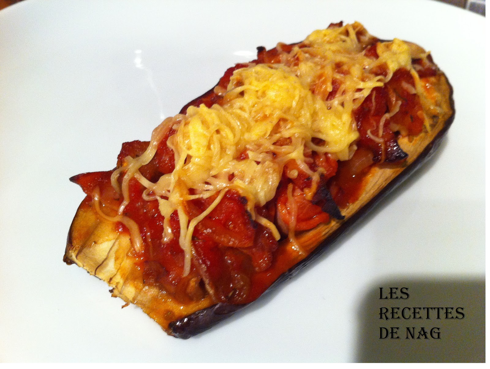 Les recettes de Nag Aubergine farcie au bacon