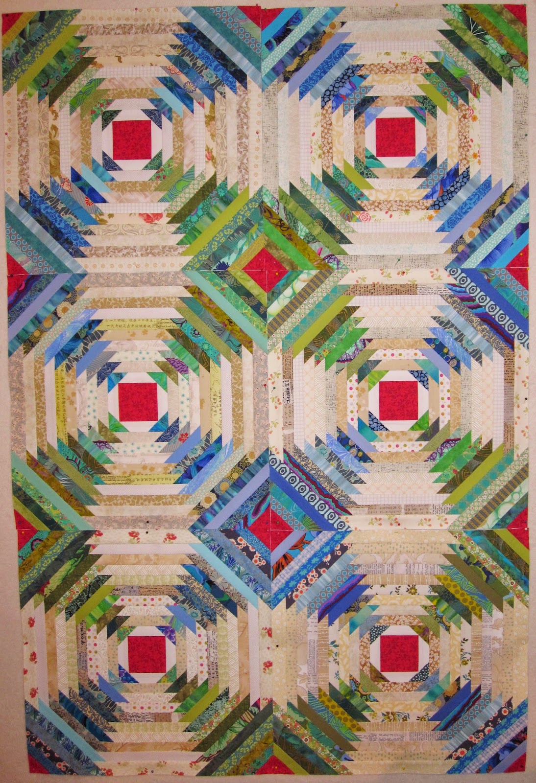 Cheeky Cognoscenti More Pineapple Log Cabin Blocks