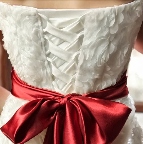 G033 Strapless Appliques with Ribbon Mermaid Wedding Gown My Gown Dress