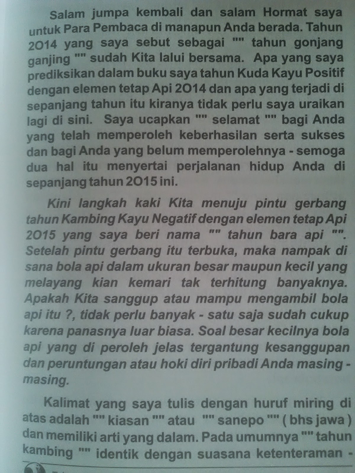 Toko Buku Jagad Ilmu: Ramalan Shio Tahun 2015 Tahun Kambing "Tahun Bara