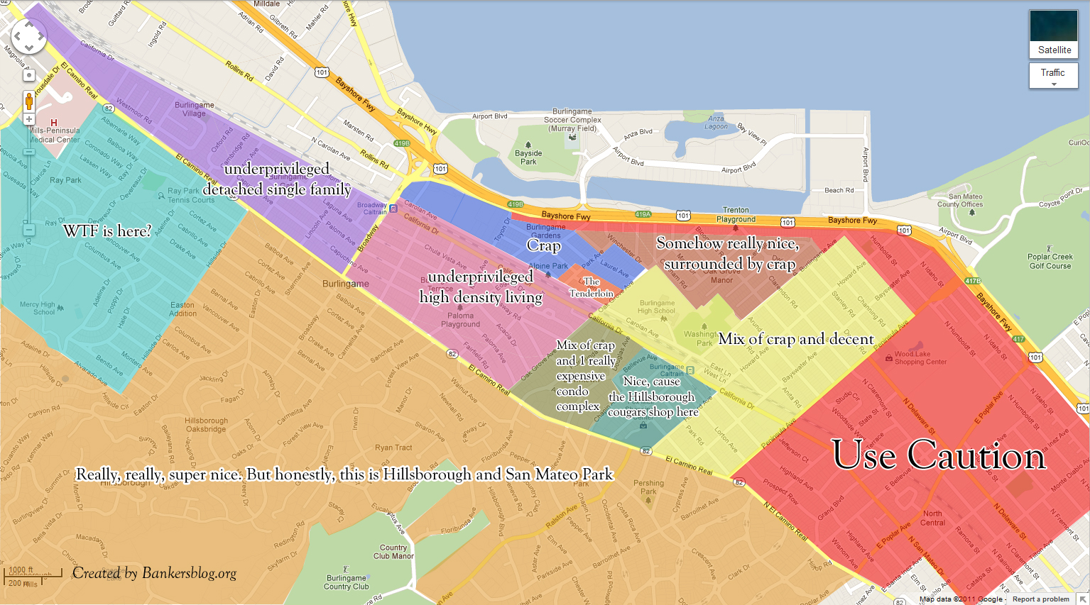 Banker's Blog Burlingame, CA mostly crap dipped in gold.