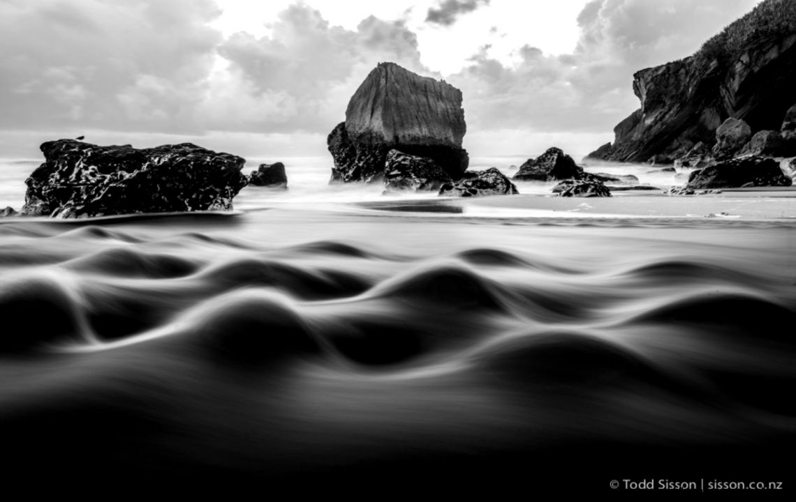 Black And White Landscape Beach Photography
