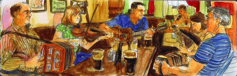 Traditional Irish Music Session Urban Sketchers