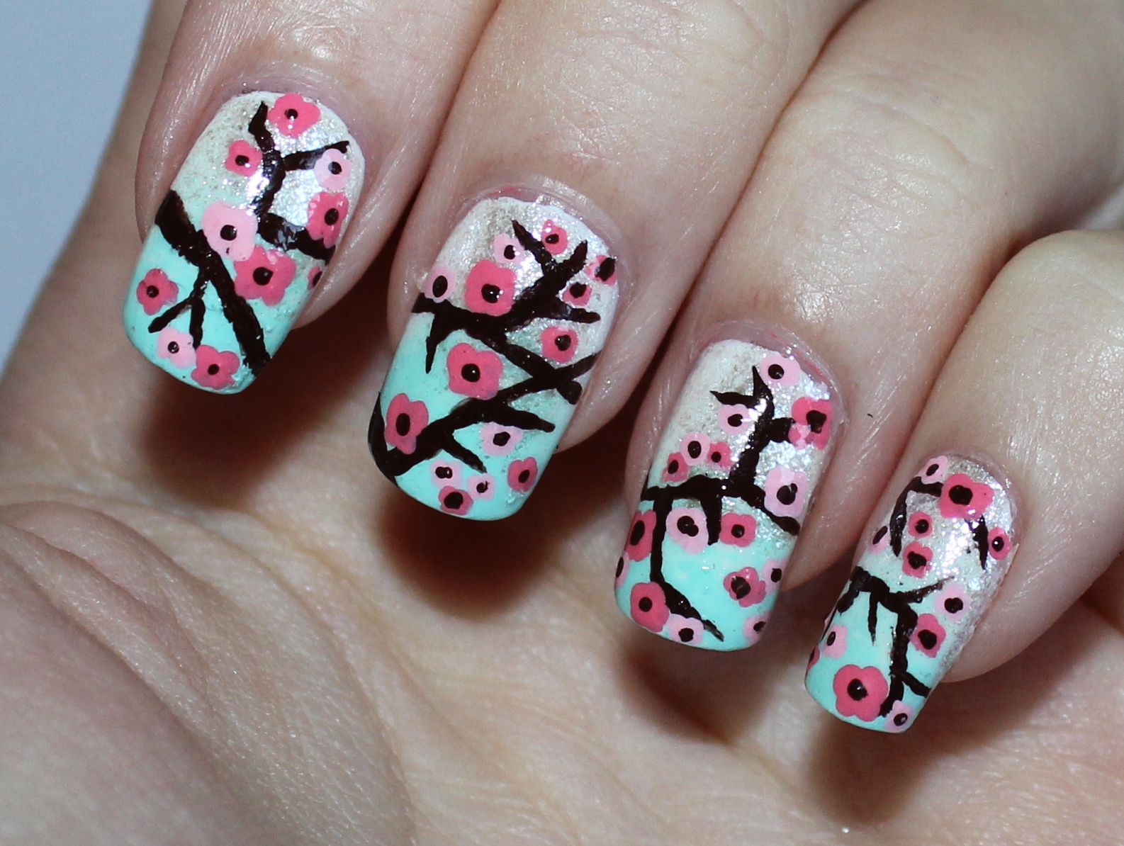 Cherry Blossom Gel Nails - wide 7