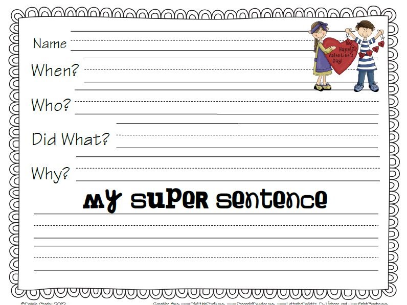 Sailing Through 1st Grade: February Super Sentences and NEW Perfect