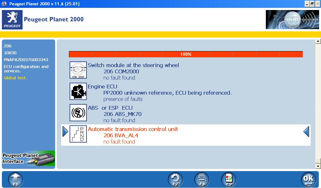 Peugeot 206 Diagnostic Software