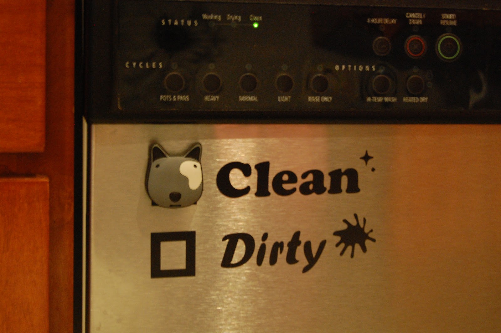 Sew Yum Clean or Dirty Dishwasher Vinyl Decal