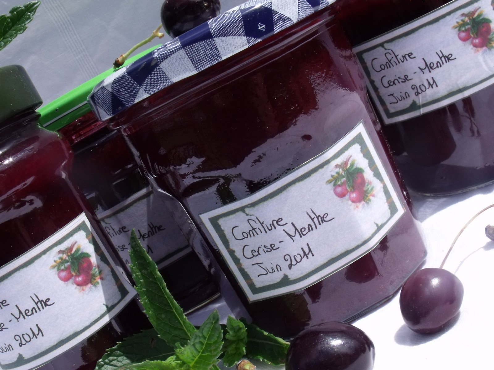Expériences Gourmandes Confiture de cerise à la menthe