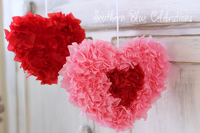 Tissue Paper Hearts | Sweet Southern Blue