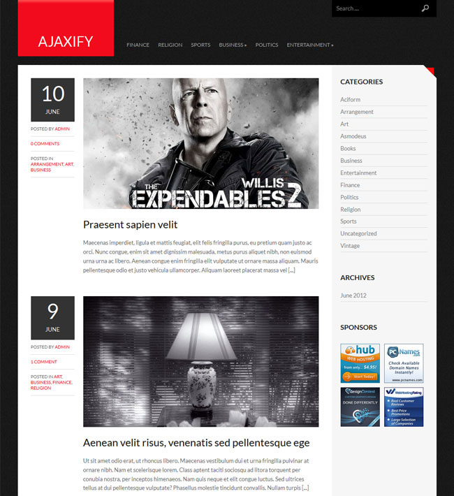 Free Magazine WordPress Themes 2013
