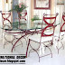 Indoor iron dining tables and iron chairs designs 2013
