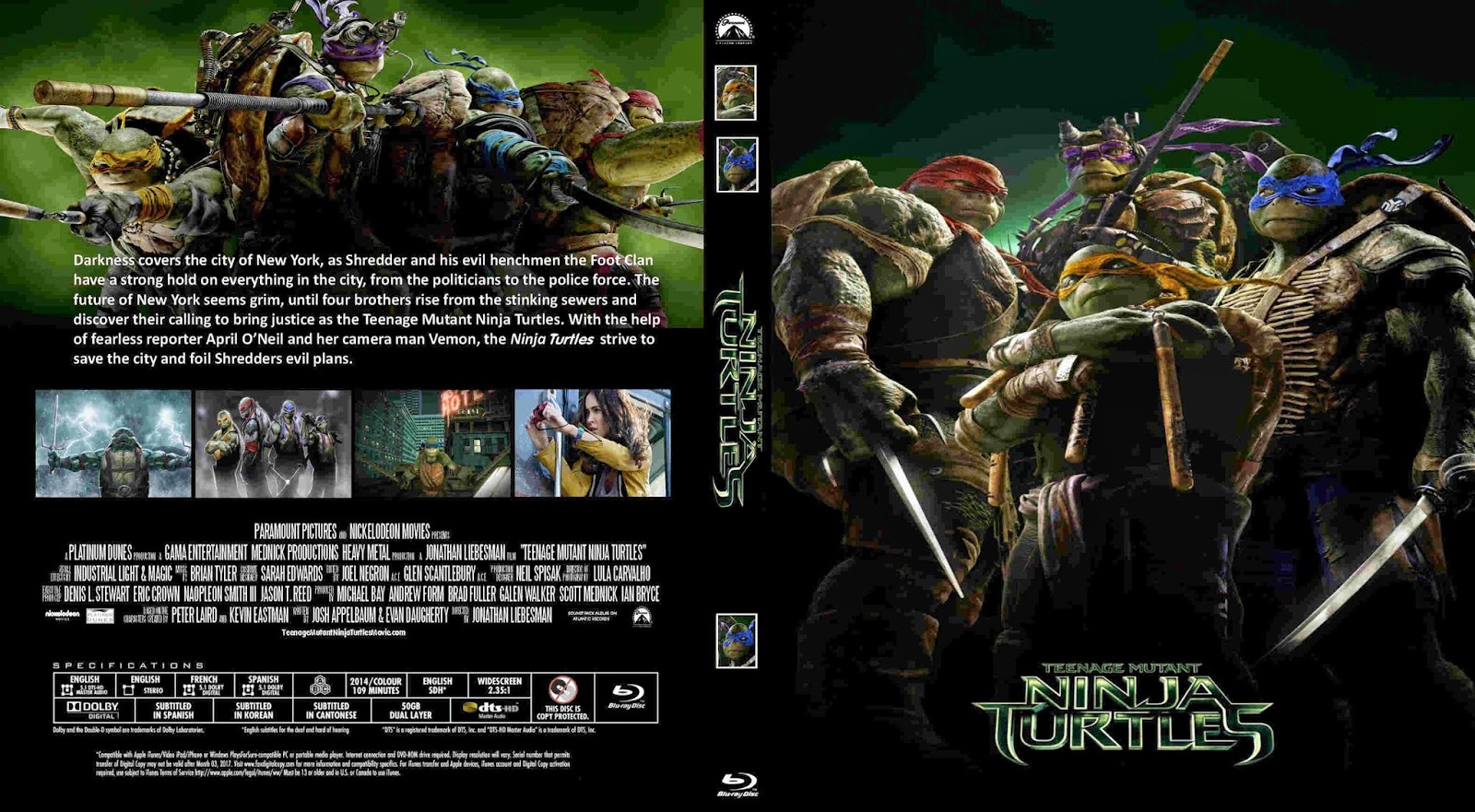 فيلم Teenage Mutant Ninja Turtles 2014 مترجم BluRay