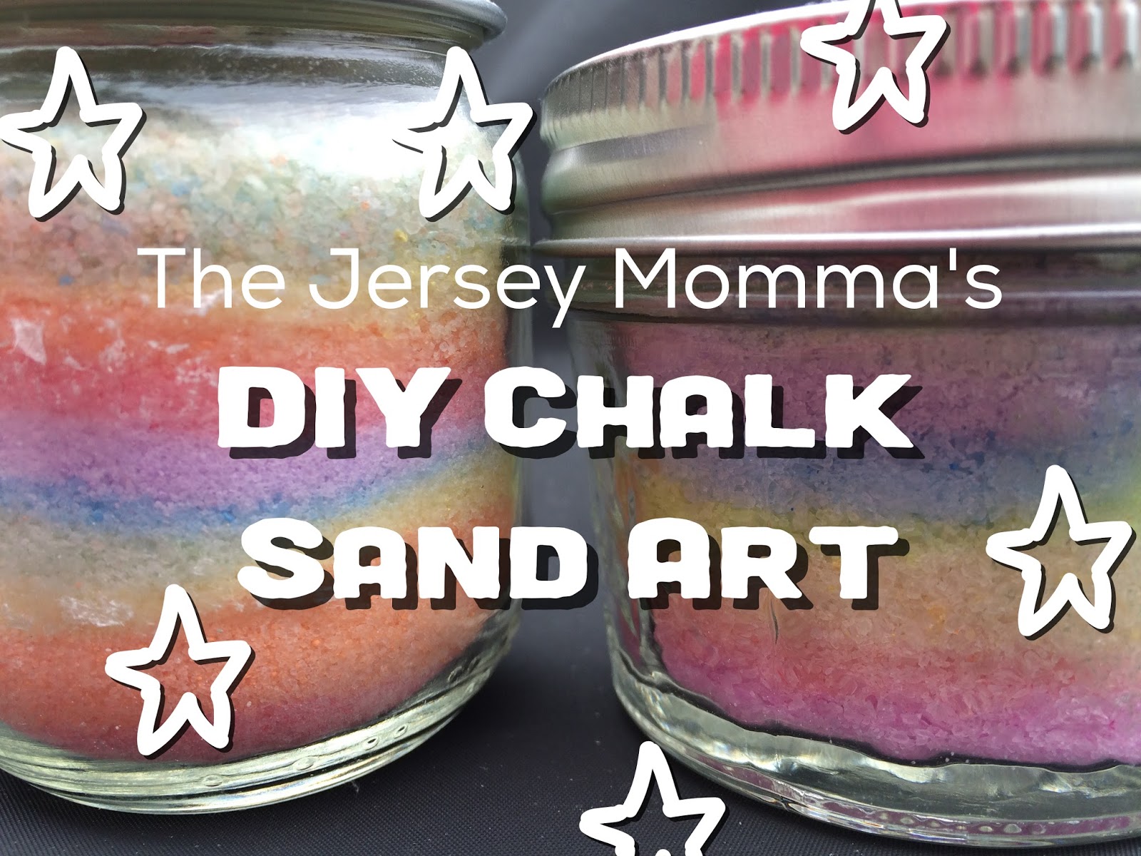 The Jersey Momma How to Make Chalk Sand Art DIY Tutorial