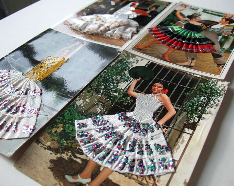 Curious Objects Friday Postcards Spanish Embroidered Cards