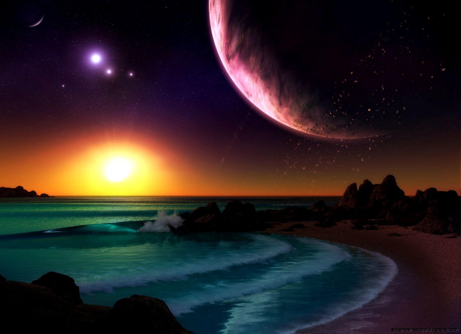 Beautiful Backgrounds Moon Beach Beautiful Backgrounds Moon Beach