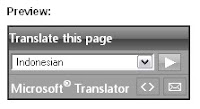 Microsoft® Translator Widget untuk Mentranslate Bahasa Halaman Blogs