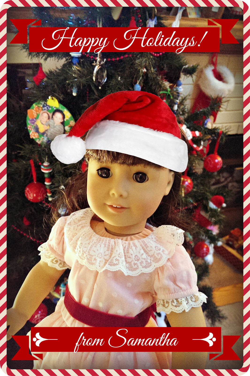 American Girl Samantha holiday card 2014