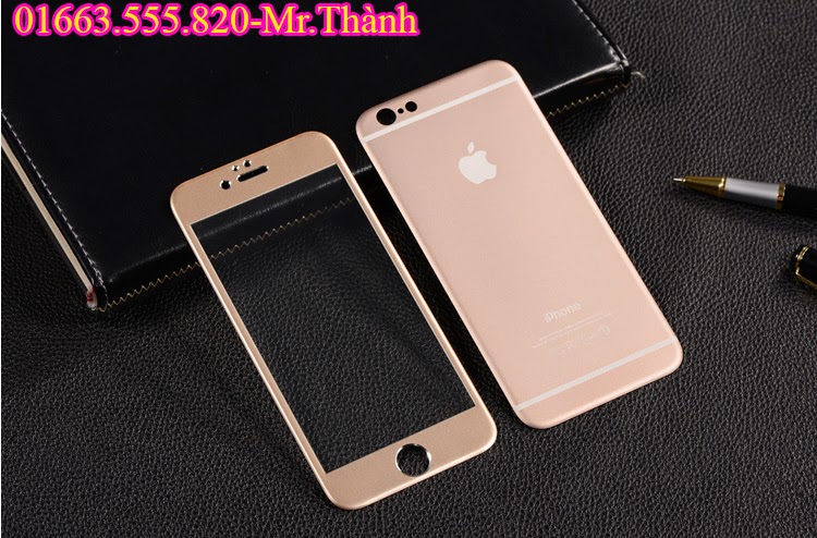 Kính Cường Lực Nhôm Full Đổi Màu Máy iPhone 6Plus 2Mặt Kính Cường Lực Nhôm Full Đổi Màu Máy iPhone 6Plus 2Mặt
